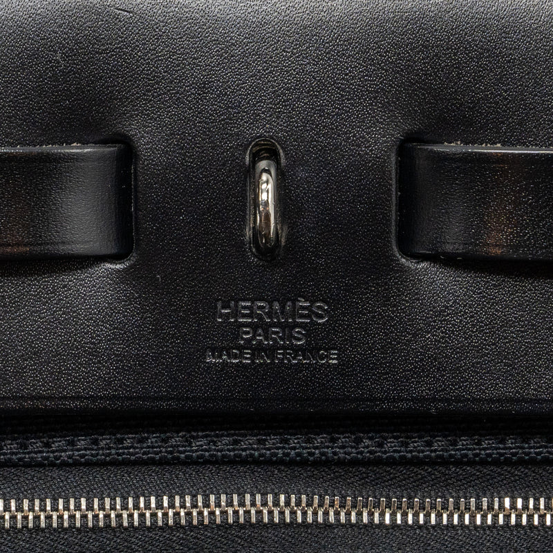 Hermes Herbag 31 Canvas/ Hunter Black SHW Stamp A