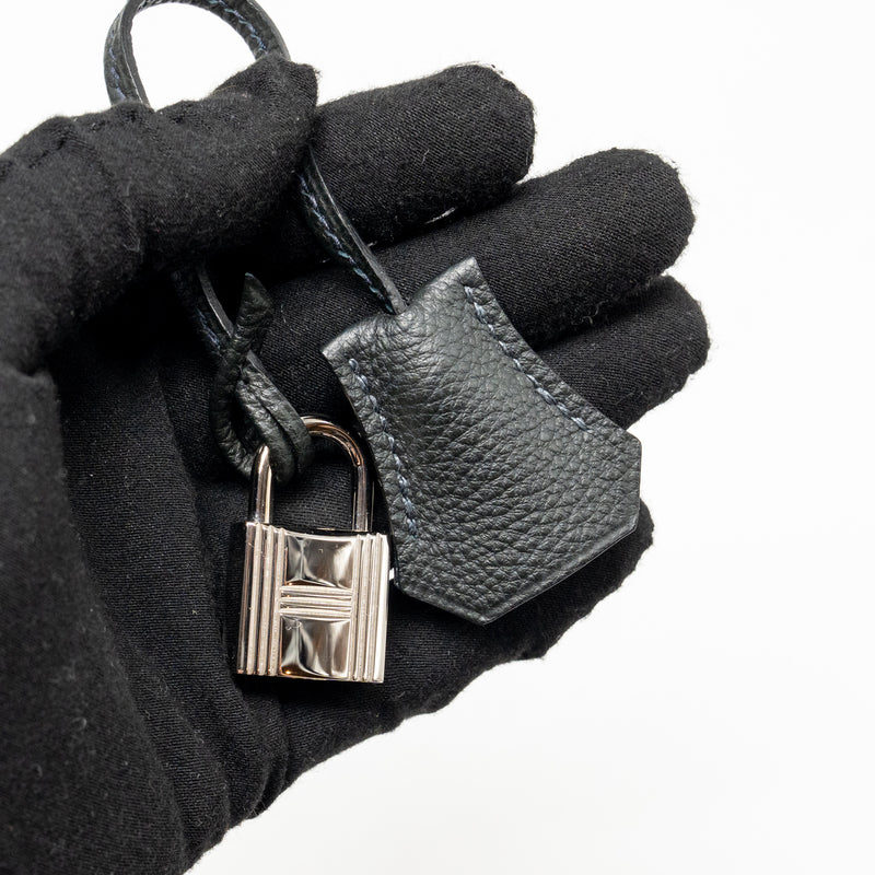 Hermes Kelly 28 Clemence Graphite SHW Stamp Square Q