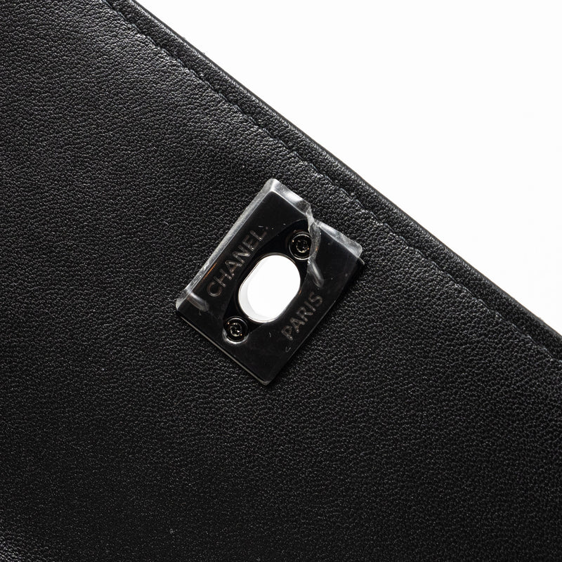 Chanel Trendy CC Wallet On Chain Lambskin Black With Black Hardware (Microchip)