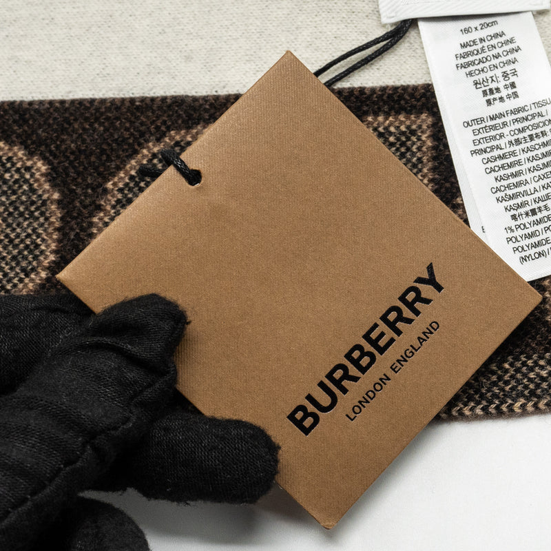 Burberry Jacquard Logo Capelet with Sleeves Cashmere Brown/Multicolour