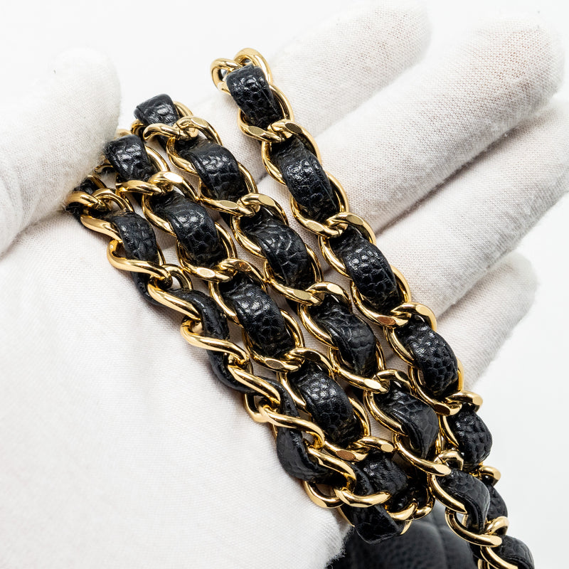 Chanel Medium classic double flap bag caviar black GHW