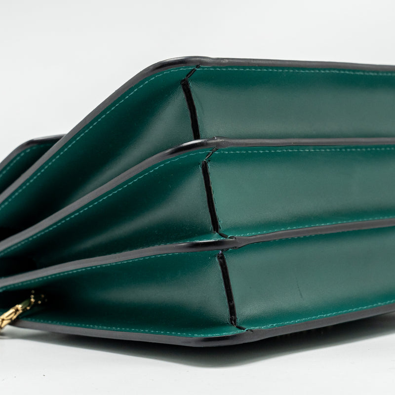 Bvlgari serpenti forever top handle calfskin green GHW