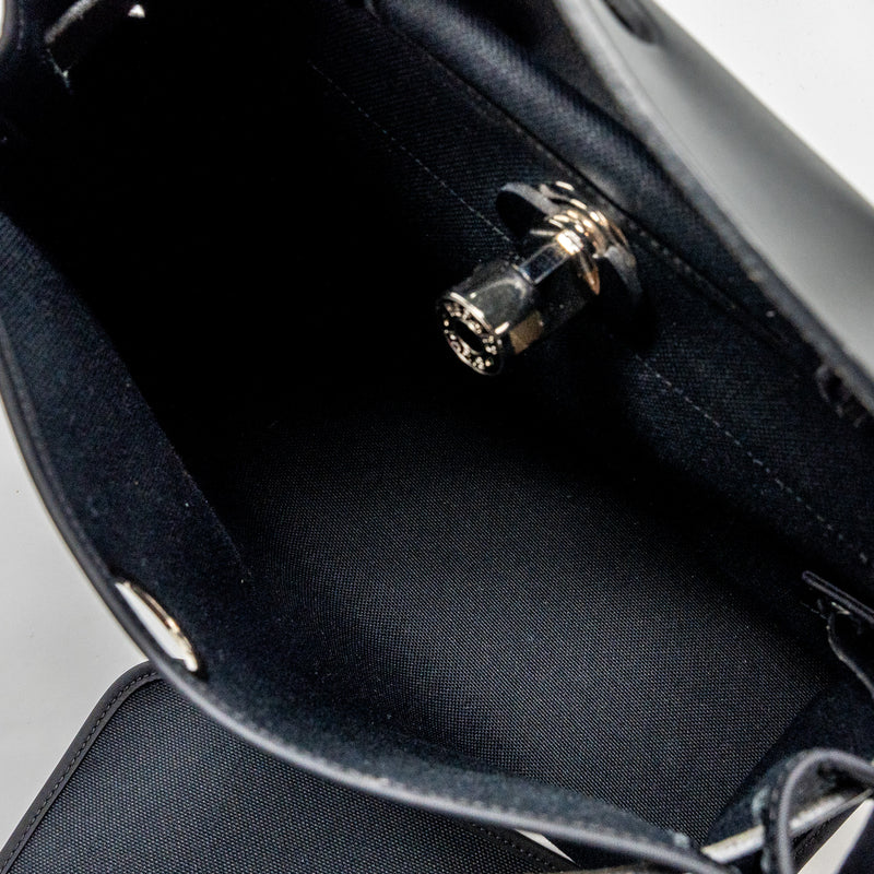 Hermes Herbag 31 Canvas/ Hunter Black SHW Stamp A