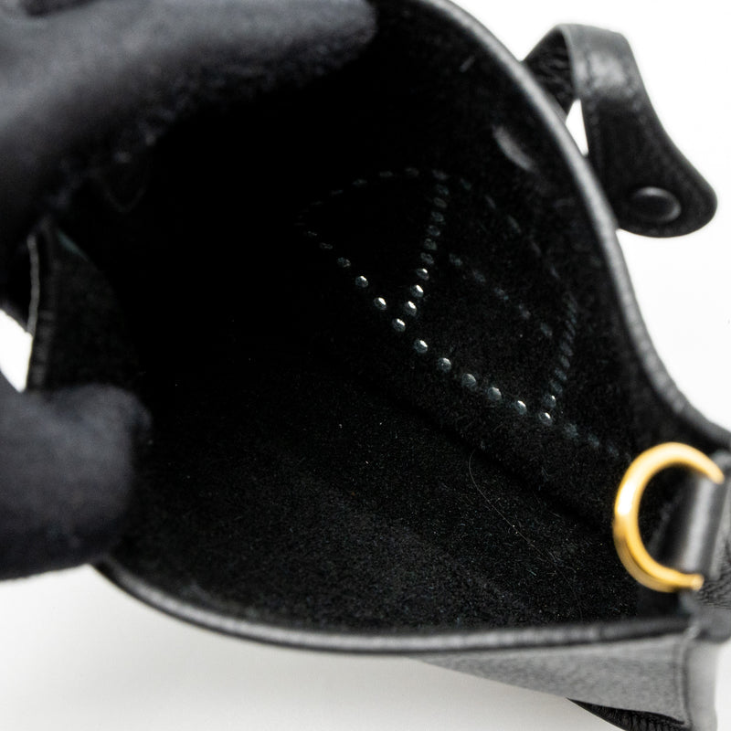 Hermes Mini Evelyne Clemence Black GHW Stamp B