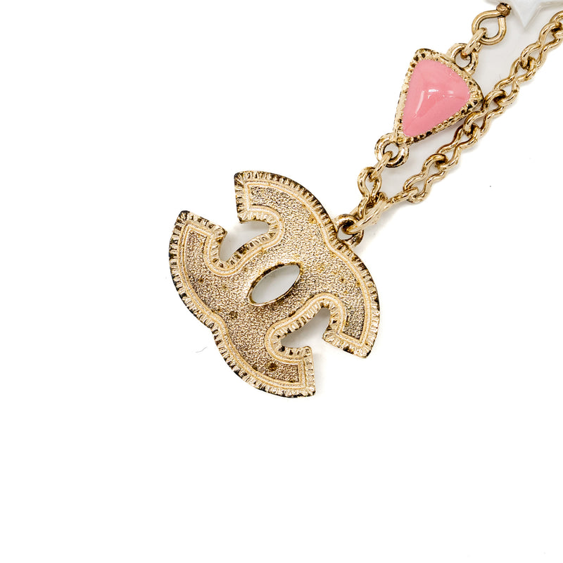 Chanel Star necklace light gold tone