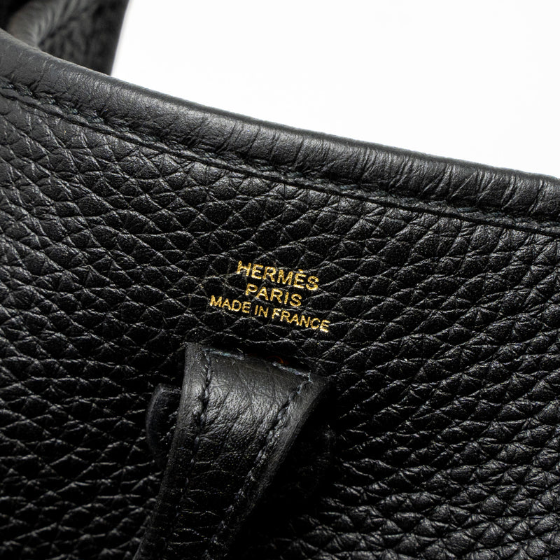Hermes Mini Evelyne Clemence Black GHW Stamp B