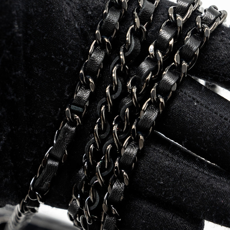 Chanel Trendy CC Wallet On Chain Lambskin Black With Black Hardware (Microchip)