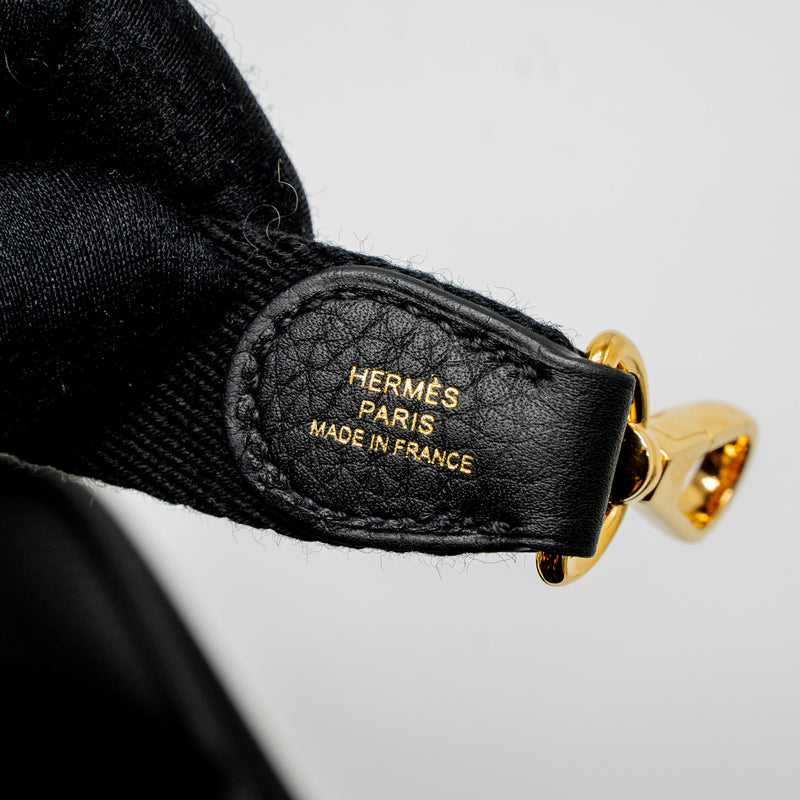 Hermes Mini Evelyne Clemence Black GHW Stamp B