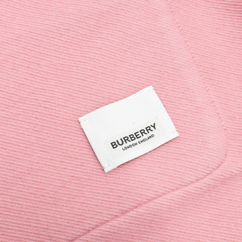 Burberry Reversible Jacquard Logo Hodded Cape Wool Brown / Pink