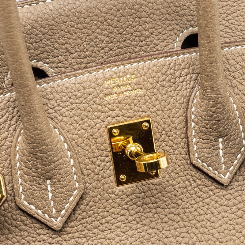 Hermes Birkin 25 togo etoupe GHW stamp U