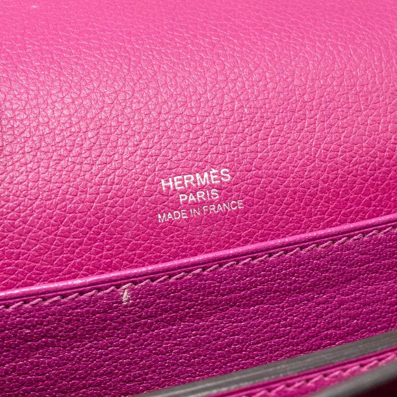 Hermes Mini Roulis Evercolor Rose Purple SHW Stamp A