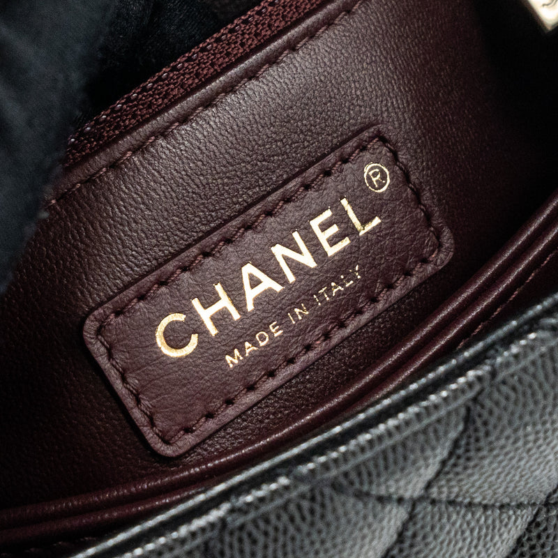 Chanel Small Coco Handle Caviar Black LGHW