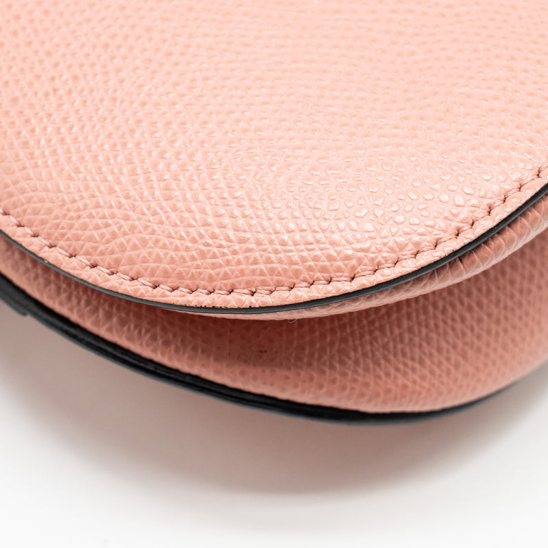 Dior Mini Saddle Bag Grained Calfskin Pink GHW