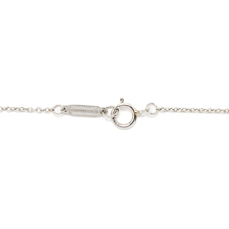 Tiffany Mini Daisy Key Pendant 18K White Gold, yellow/White Diamonds