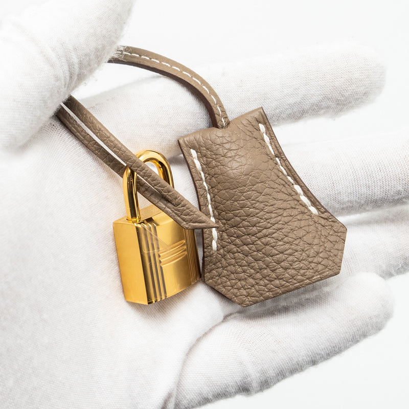 Hermes Birkin 25 togo etoupe GHW stamp U