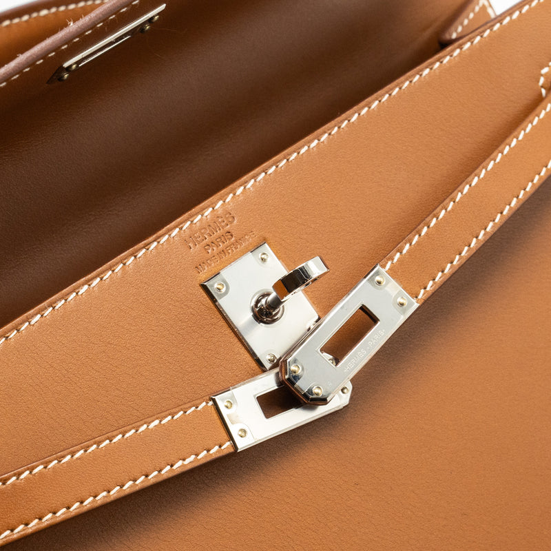 Hermes Kelly 25 Barenia Fauve SHW Stamp U