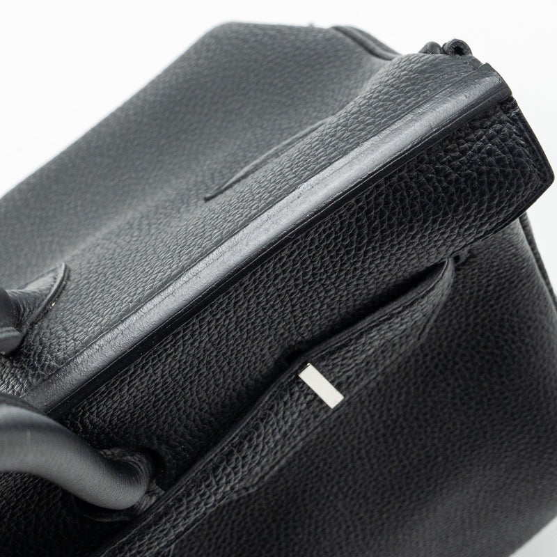 Hermes Birkin 35 togo black SHW stamp square Q