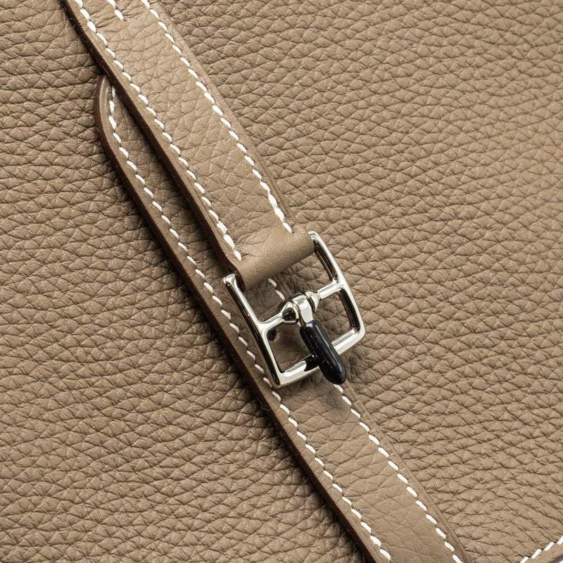 Hermes Halzan 25 Clemence Etoupe SHW Stamp B