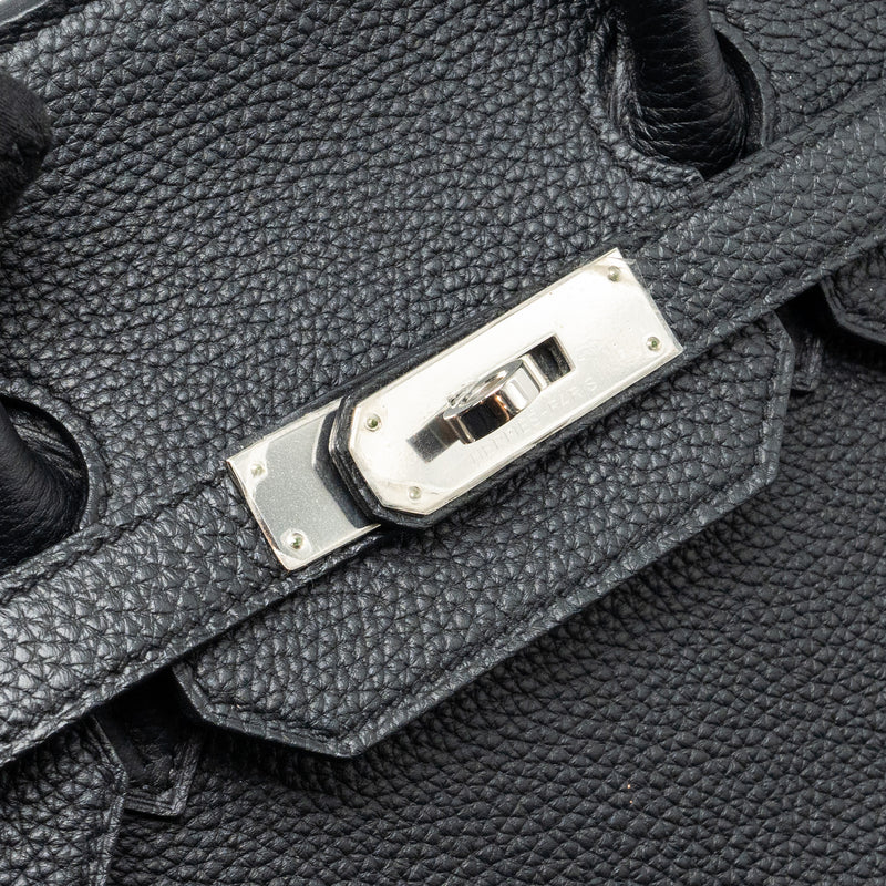 Hermes Birkin 35 togo black SHW stamp square Q