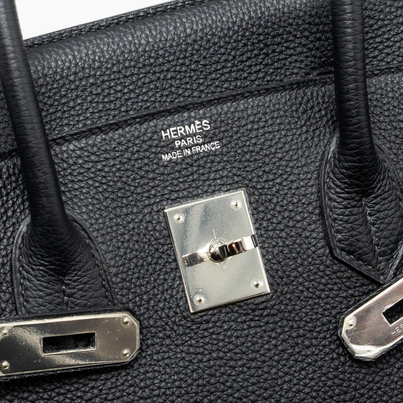 Hermes Birkin 35 togo black SHW stamp square Q