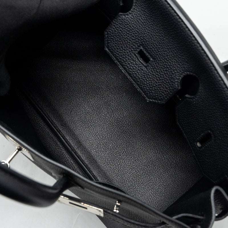 Hermes Birkin 35 togo black SHW stamp square Q