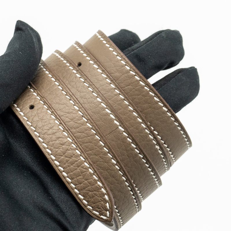 Hermes Halzan 25 Clemence Etoupe SHW Stamp B