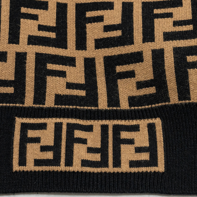 Fendi Size 36 FF Sweater Viscose/Polyester Brown/Black