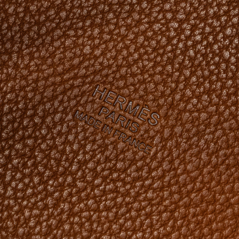 Hermes Picotin 18 lock bag Barenia Faubourg Fauve SHW stamp W