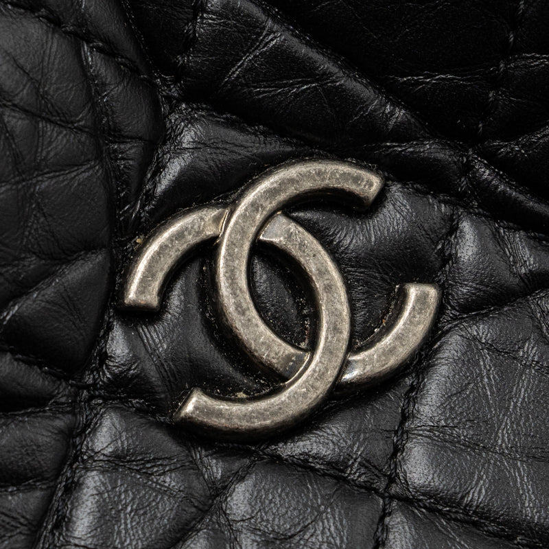 Chanel Small Gabrielle Backpack Aged Calfskin Black Multicolour Hardware(Microchip)