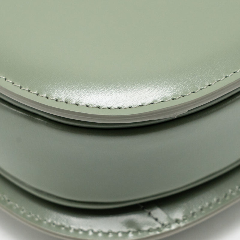 Celine Besace Clea Triomphe Chain Bag Shiny Calfskin Green GHW