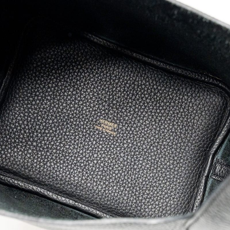 Hermes Picotin 18 Lock Bag Clemence BLACK GHW Stamp U