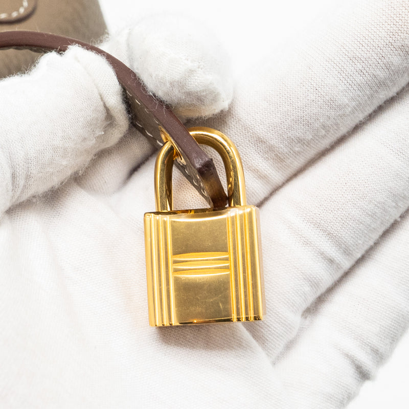 Hermes Picotin 18 Lock Bag Clemence Etoupe GHW Stamp B