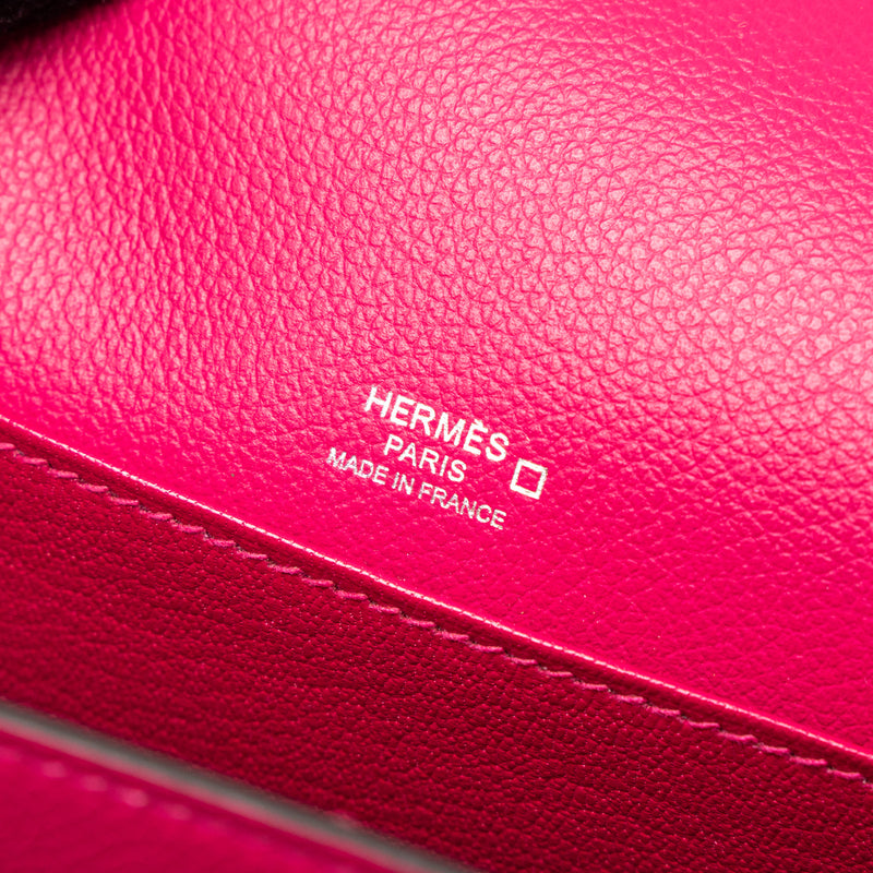 Hermes Mini Roulis Alligator Touch Evercolor Rose Mexico SHW Stamp Z