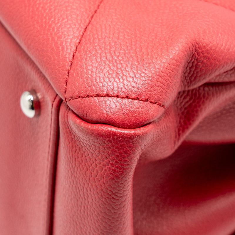 Chanel CC Soft Shopper Tote Grained Calfskin Pink SHW