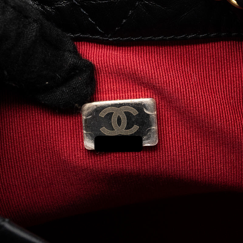 Chanel Small Gabrielle Backpack Aged Calfskin Black Multicolour Hardware(Microchip)