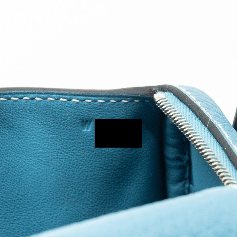 Hermes Mini Lindy Clemence New Blue Jean SHW Stamp W
