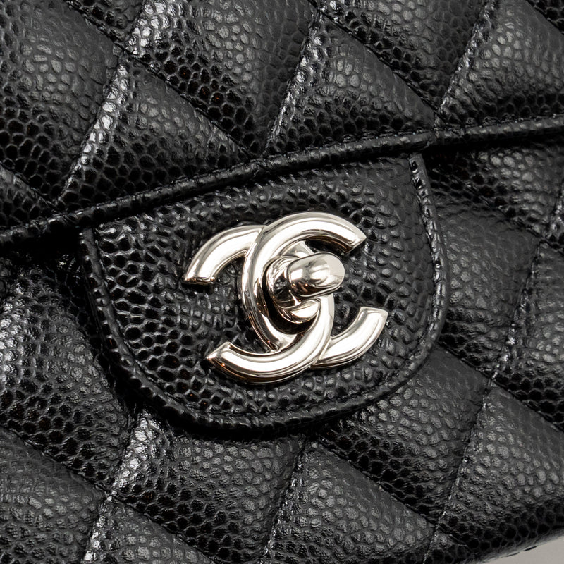 Chanel Medium Classic Double Flap Bag Caviar Black SHW