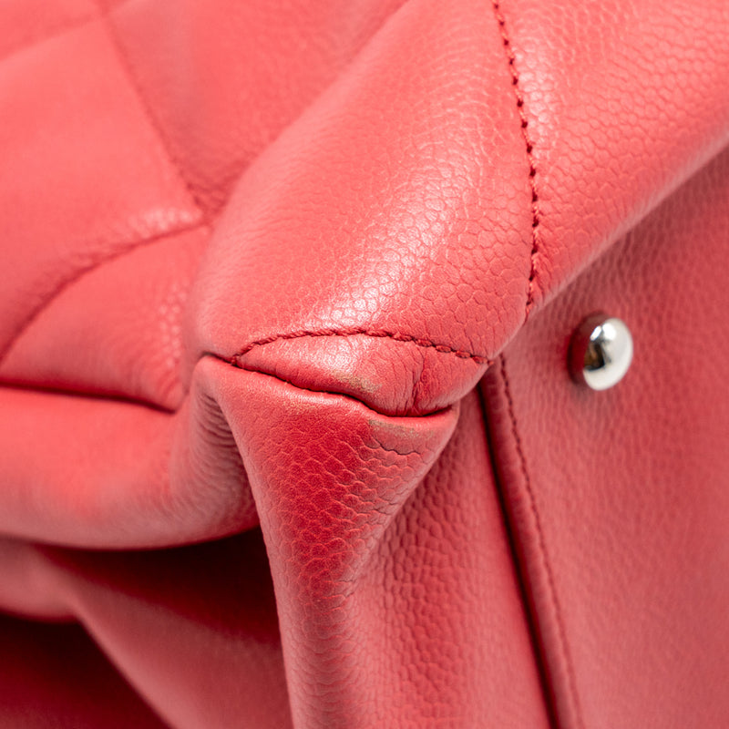 Chanel CC Soft Shopper Tote Grained Calfskin Pink SHW