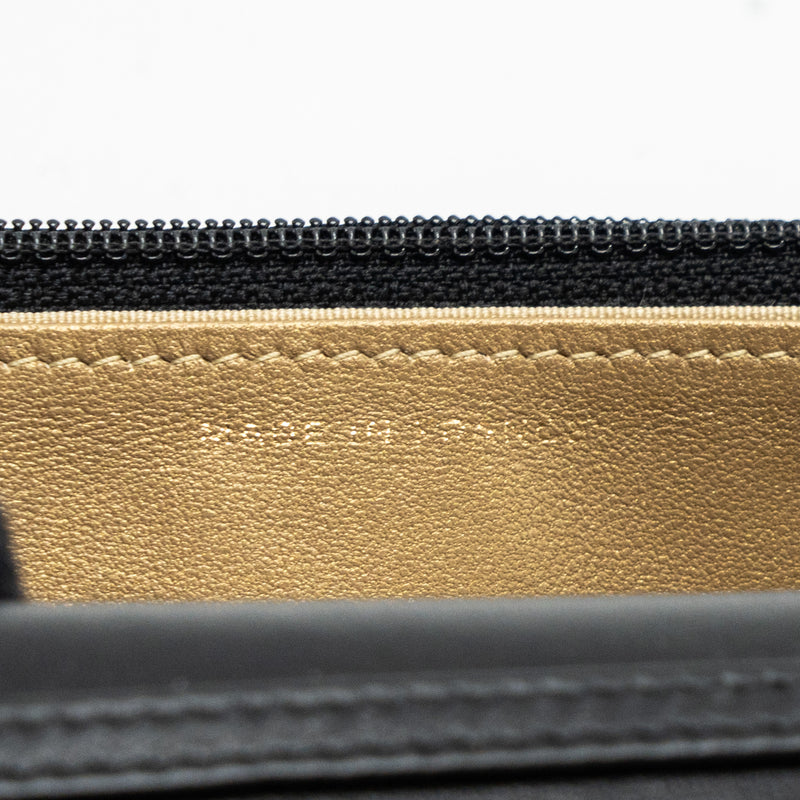 Chanel Pearl Crush Wallet On Chain Lambskin Black GHW (microchip)