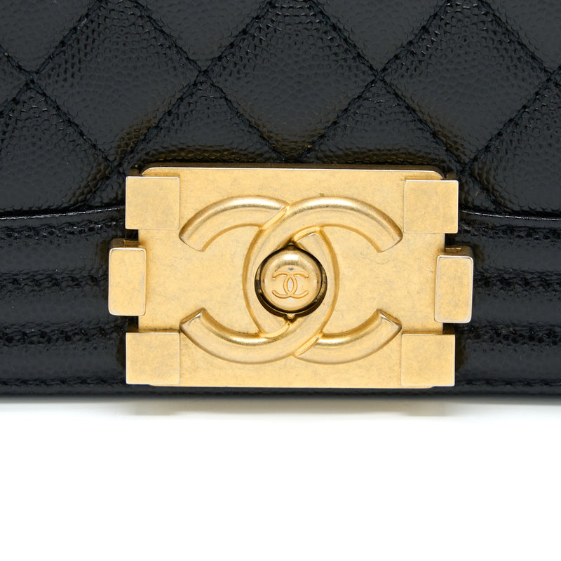 Chanel Small Boy Bag Caviar Black GHW