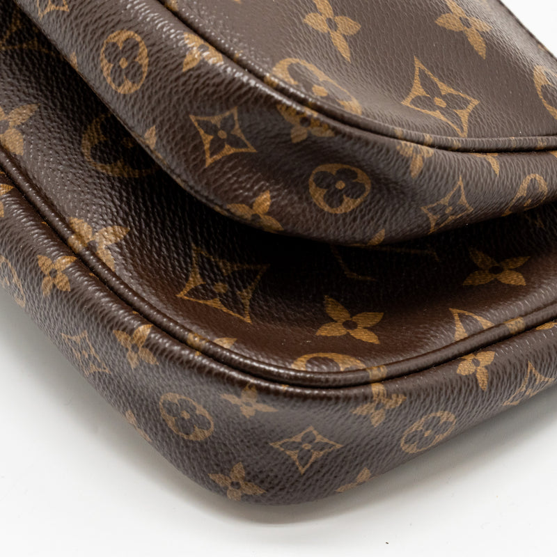 Louis Vuitton Multi Pochette Khaki Strap Monogram Canvas GHW
