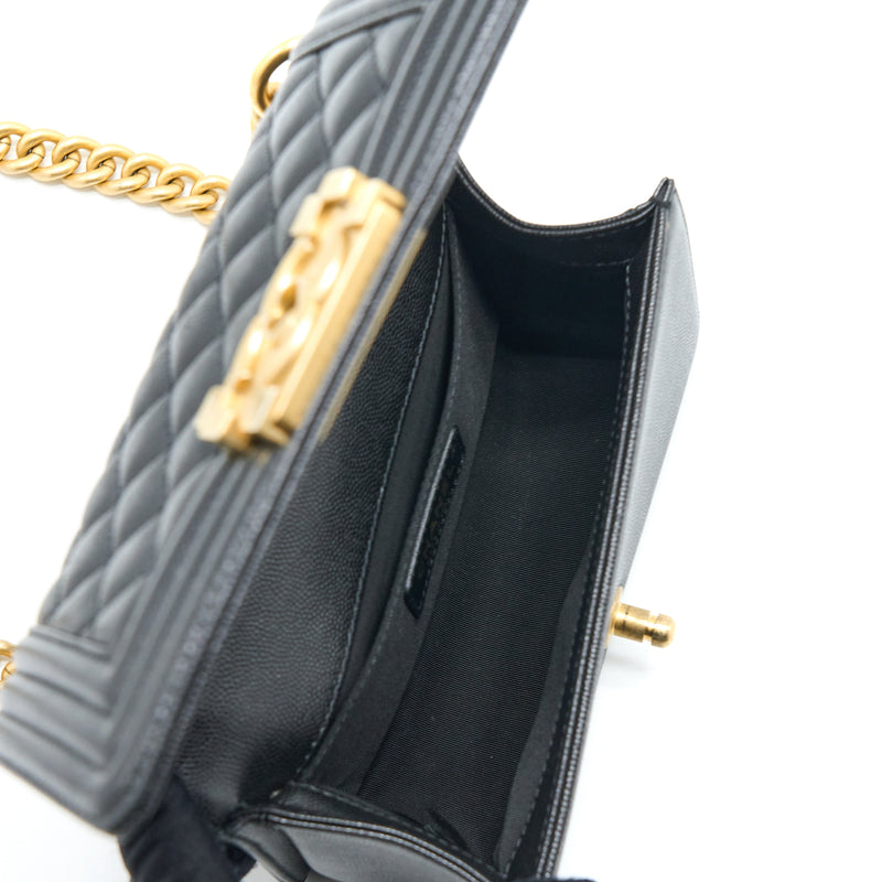 Chanel Small Boy Bag Caviar Black GHW