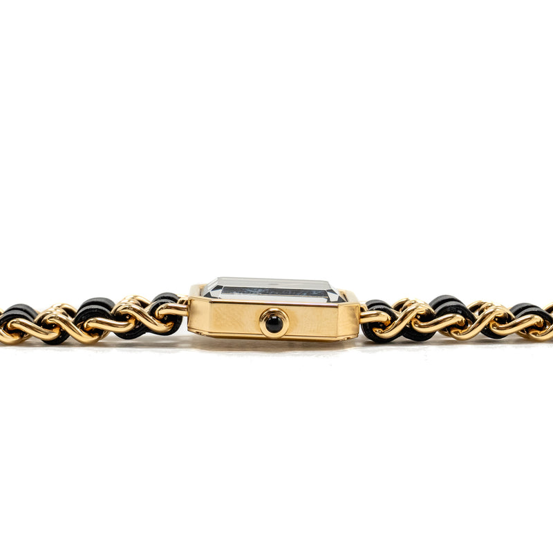 Chanel Size S Premiere Edition Originale Watch Coated Yellow Gold Black Model: H6951