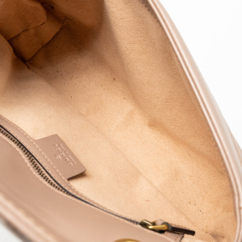 Gucci Medium GG Marmont Shoulder Bag Calfskin Dark Beige GHW