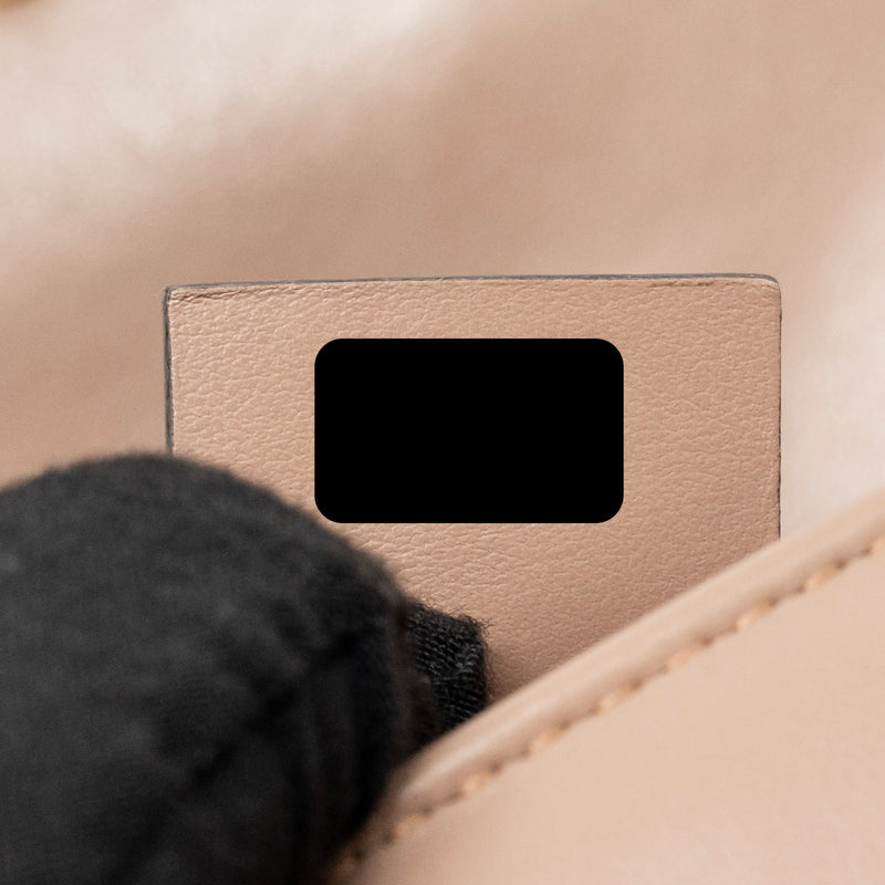 Gucci Medium GG Marmont Shoulder Bag Calfskin Dark Beige GHW