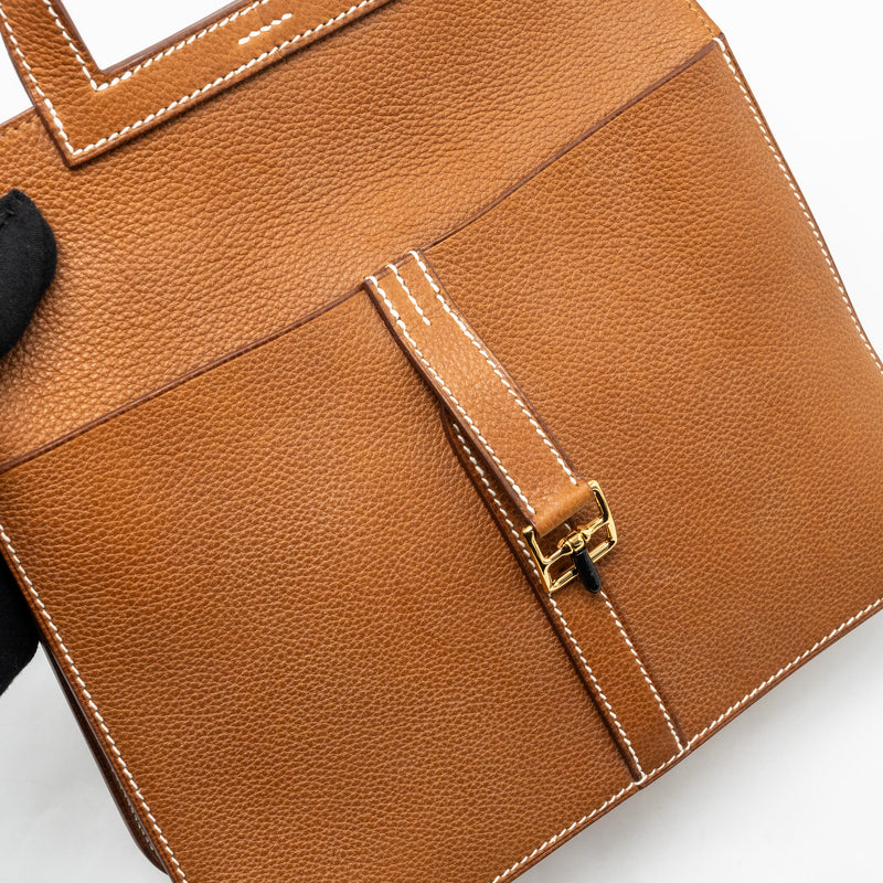 Hermes Halzan 25 Barenia Faubourg Fauve GHW Stamp B