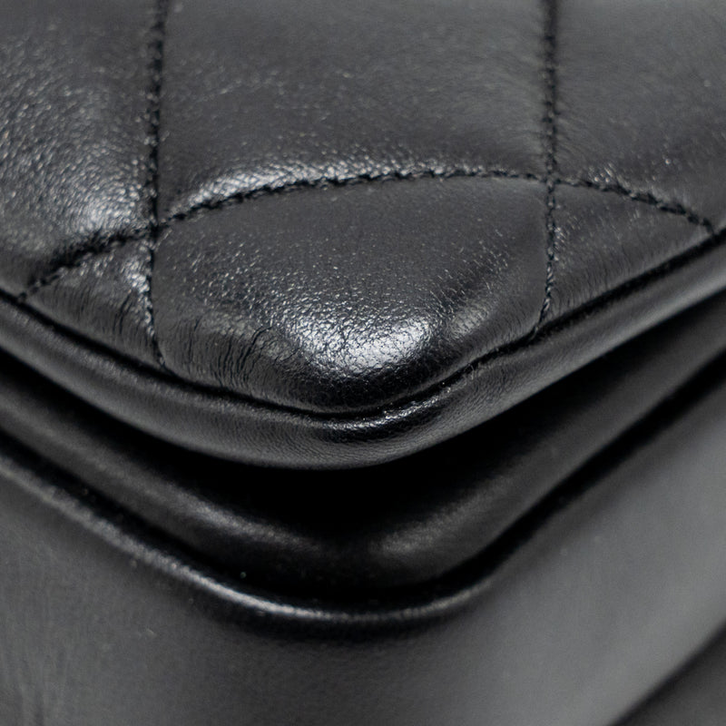 Chanel Top Handle Trendy CC Flap Bag Lambskin Black LGHW