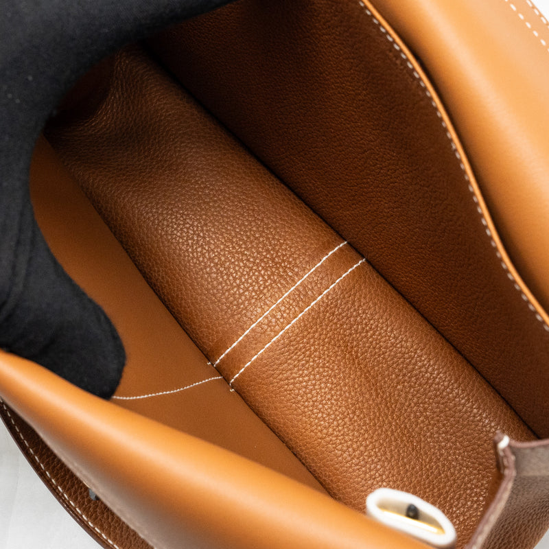 Hermes Halzan 25 Barenia Faubourg Fauve GHW Stamp B