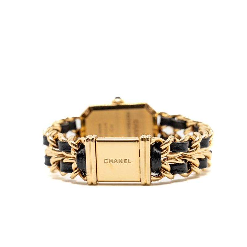 Chanel Size S Premiere Edition Originale Watch Coated Yellow Gold Black Model: H6951