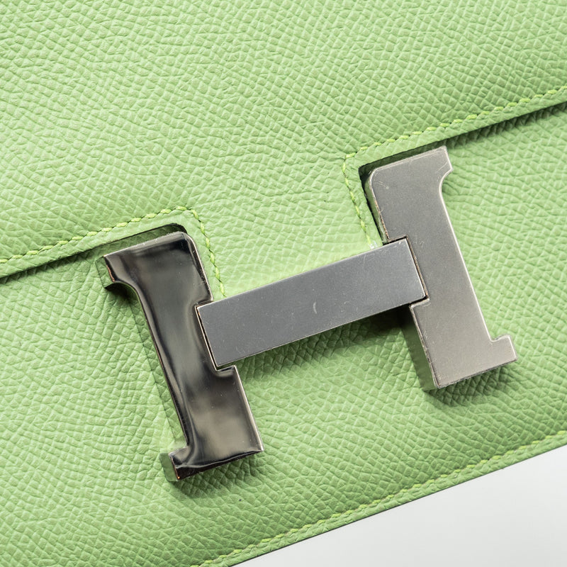 Hermes mini Constance Epsom Vert Criquet SHW stamp Y